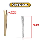 Plastik Altın Renk Suit Sehpa Ayağı 45 cm Ayak 4 Adet Mutfak Yemek Masası Mobilya Ayak Zigon Gold thumbnail 2