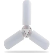 WUVERA Beyaz 3 Kollu Katlanabilir Pervane Led Ampul 30 Waat - 1
