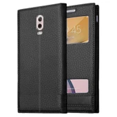 Samsung Galaxy C8 Uyumlu Pencereli Kapaklı Magnum Kılıf thumbnail 1