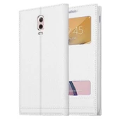 Samsung Galaxy C8 Uyumlu Pencereli Kapaklı Magnum Kılıf thumbnail 7