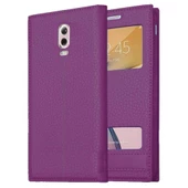 Samsung Galaxy C8 Uyumlu Pencereli Kapaklı Magnum Kılıf thumbnail 2