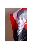 K.atatürk Imzalı Türk Bayrağı Raşel Kumaş Dijital Baskı 100x150 - 3