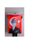 K.atatürk Imzalı Türk Bayrağı Raşel Kumaş Dijital Baskı 100x150 - 1
