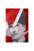 K.atatürk Imzalı Türk Bayrağı Raşel Kumaş Dijital Baskı 100x150 - 5