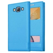 Samsung Galaxy E5 Uyumlu Pencereli Kapaklı Magnum Kılıf thumbnail 6