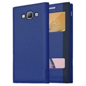 Samsung Galaxy E5 Uyumlu Pencereli Kapaklı Magnum Kılıf thumbnail 8