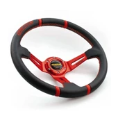 Tofaş Doğan 1995 Üstü Uyumlu 35cm Kırmızı Momo Spor Direksiyon ve Göbeği İnce Diş Freze - 3