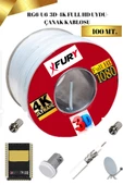 FURY FURYRG6U6 UYDU ÇANAK KABLOSU 3D-4K FULL HD 100 METRE KABLO - 3