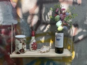 Ahşap Halatlı Duvar Rafı Kitaplık - 2