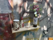 Ahşap Halatlı Duvar Rafı Kitaplık - 4