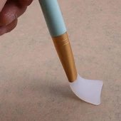 Temizlemesi Kolay İkili Silikon Yüz Cilt Bakımı Maske ve Krem Spatulası - 4