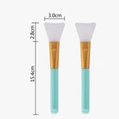 Temizlemesi Kolay İkili Silikon Yüz Cilt Bakımı Maske ve Krem Spatulası - 5