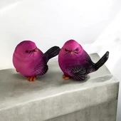2’li Set Tombul Kuş Pembe Renk - 1
