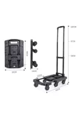 BALATLI   6 Tekerlekli Ayarlanabilir ve Katlanabilir Paket Koli Taşıma Arabası 200 Kg - 3