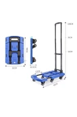 BALATLI   6 Tekerlekli Ayarlanabilir ve Katlanabilir Paket Koli Taşıma Arabası 200 Kg - 2