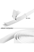 ENZELO - 5 Metre Arkası Yapışkanlı Beyaz Cırt Cırtlı Bant Amerikan Fermuarı 2 Cm Genişlik - 1