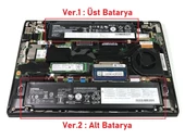RETRO Lenovo ThinkPad T460s, T470s Notebook Bataryası - Ver.2 (Alt) - 1