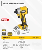 RTRMAX X-LION RTX3050B AKÜLÜ TORKLU VİDALAMA KÖMÜRSÜZ 230Nm Akü ve Şarj Hariç - 2