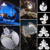 5 Led'li 3 Farklı Işık Modlu Açılıp Kapanabilir Led Kanatlı Güneş Enerjili Solar Aydınlatma Asılabilir Kamp Feneri - 2