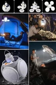 5 Led'li 3 Farklı Işık Modlu Açılıp Kapanabilir Led Kanatlı Güneş Enerjili Solar Aydınlatma Asılabilir Kamp Feneri - 7