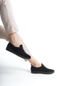 Artı-Artı014-ALK053  Hakiki Deri Ortopedik Kadın Siyah Süet Ayakkabı thumbnail 1