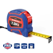 WORKPRO WP261010 7,5Mx25mm/25Ft. Naylon Kaplama Sarı Çelik Şerit Metre - 1