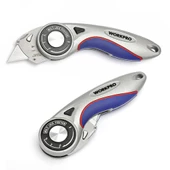 WORKPRO WP211013 Ağır Hizmet Alüminyum Gövde Açı Ayarlı Katlanır Rötuş Maket Bıçağı + 5 Adet Yedek Bıçak - 2