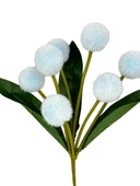 Nettenevime Yapay Çiçek Mavi Pompon Çiçeği Dekoratif Yapay Çiçek 30*20cm thumbnail 2