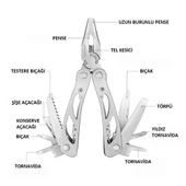 WORKPRO WP382001 12 IN 1 Çok Fonksiyonlu Profesyonel Pense Seti + Taşıma Kılıfı - 3