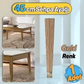 Elit Plastik Sehpa Ayağı 45 cm Mobilya Ayak Zigon Gold Altın Renk Ayak Mutfak Yemek Masası 1 Adet thumbnail 1