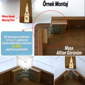 Elit Plastik Sehpa Ayağı 45 cm Mobilya Ayak Zigon Gold Altın Renk Ayak Mutfak Yemek Masası 1 Adet thumbnail 5