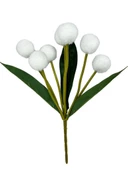 Nettenevime Yapay Çiçek Beyaz Pompon Çiçeği Dekoratif Yapay Çiçek 30*20cm thumbnail 1