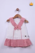 Babyhola Kız Bebek Çocuk Bayramlık Çizgili Yaka Detaylı Elbise 229197 thumbnail 1