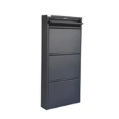 Mobilya Pratik 3 + 1 Kapaklı Antrasit Metal Ayakkabılık - 7