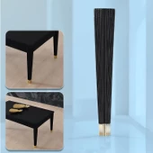 Elit Plastik Siyah Altın Renk Ayak Sehpa Ayağı 45 cm Mobilya Ayak Zigon Mutfak Yemek Masası 1 Adet thumbnail 6