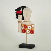 Crearthome Dekoratif Halkalı Kadın Biblo AK.EVD0185 - 1