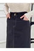 Nakışlı Kontrast Ipli Gabardin Etek - 7