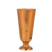 Crearthome Bakır Çizgili Dekoratif Küçük Metal Vazo 16x36cm AK.IR0151 - 1