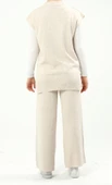 V Yaka Süveter Pantolon Ikili Triko Takım - 8