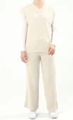 V Yaka Süveter Pantolon Ikili Triko Takım - 4