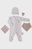10'lu My Teddy %100 Pamuk Nakışlı Hastane Çıkışı Seti - 3