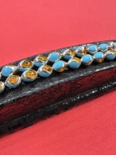 ALBOS MÜCEVHERAT Kehribar İşlemeli Mineli 925 Ayar Mini Boy Gümüş Tesbih thumbnail 2