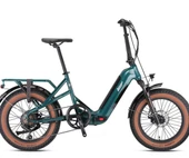 Kron Loop Coaster 20" Jant Fat Bike 7 Vites Elektrikli Katlanır Bisiklet Yeşil Gri - 6