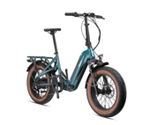 Kron Loop Coaster 20" Jant Fat Bike 7 Vites Elektrikli Katlanır Bisiklet Yeşil Gri - 3