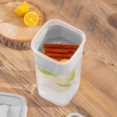 Porsima 1110 Sızdırmaz Kapaklı Detoks Sürahi - Matara & Limonluk, Şerbetlik, Suluk -Şeffaf Gri 2L thumbnail 3