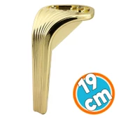 Mobilya Yükseltici Kanepe Sehpa TV Ünitesi Koltuk Ayağı 19 cm Gold Altın Baza Ayak thumbnail 1