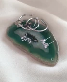 Küpe Kararmaz Çelik 316L Lüks 3 lü Set Kadın Küpe Halka Taşlı Küpe - 1