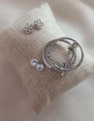 Küpe Kararmaz Çelik 316L Lüks 3 lü Set Kadın Küpe Halka Taşlı Küpe - 2