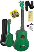 Midex UKX-233GR Yeşil Concert Ukulele (Askı Çanta Metod Pena) - 1