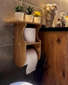 ElisGiftstore Banyo Tuvalet Kağıtlığı Tuvalet Kağıtlık Askısı Tuvalet Rafı Yedek kağıtlık EH025 - 1